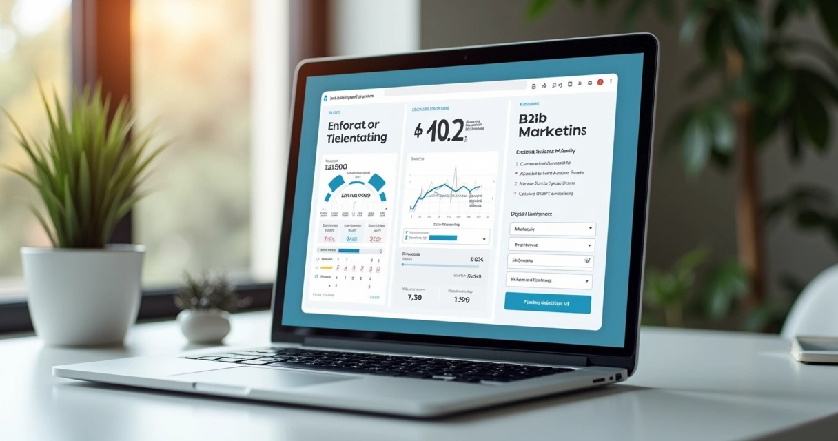 Exemplo de conteúdo interativo B2B em tela 