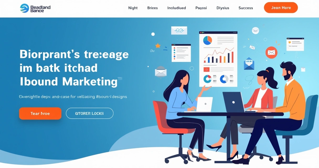 Landing page de conteúdo inbound gerando leads B2B 