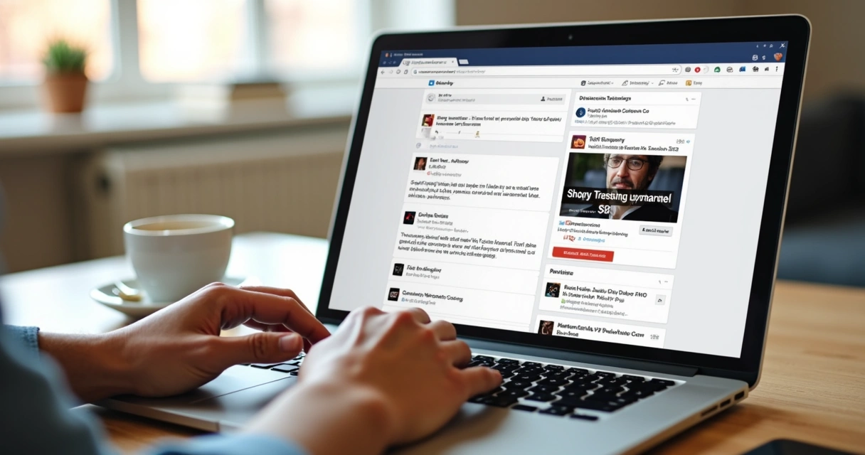 Feed de publicações em rede profissional 