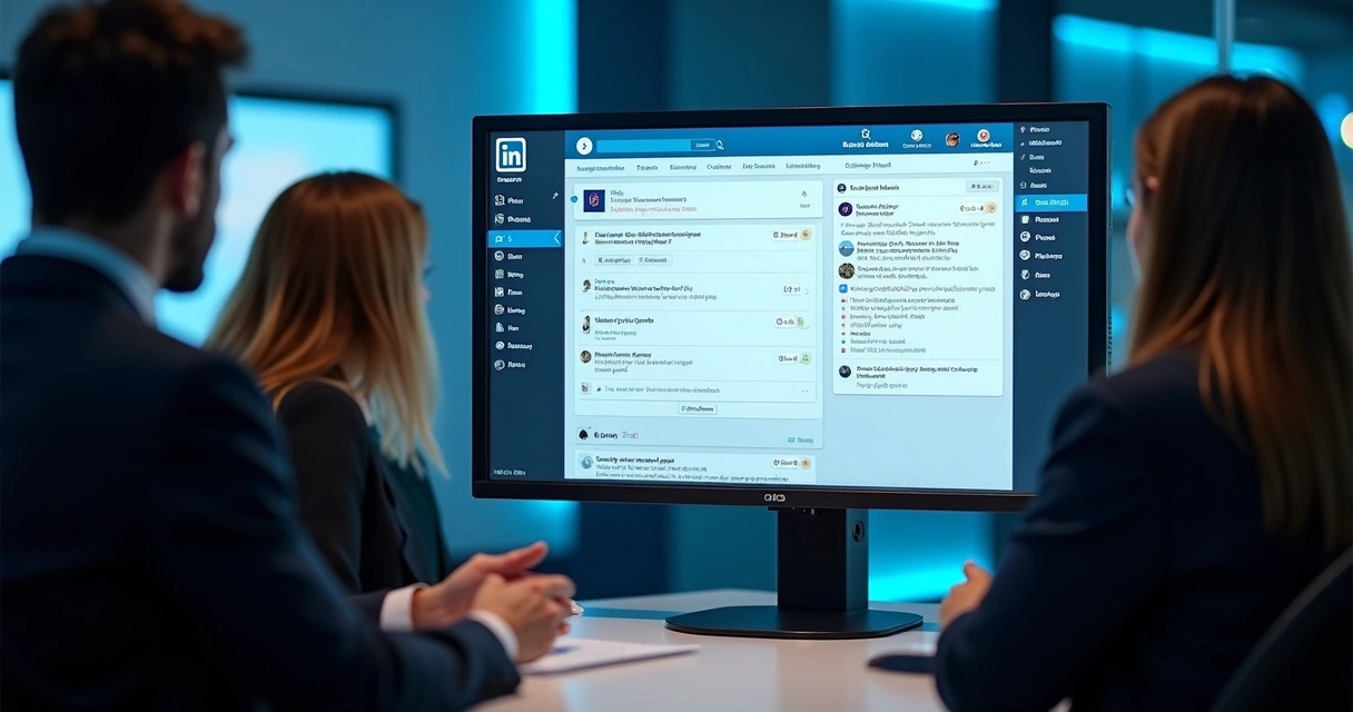 Conteúdo de LinkedIn aberto com indicadores de curtidas e comentários. 