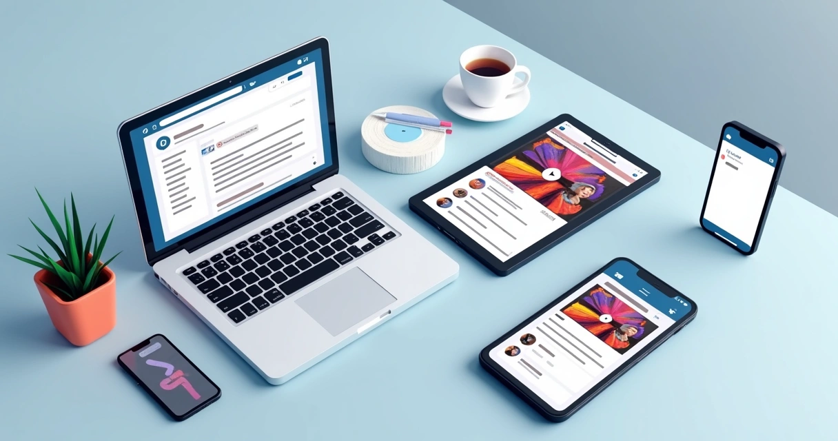 Exemplos de diferentes formatos de conteúdo no LinkedIn