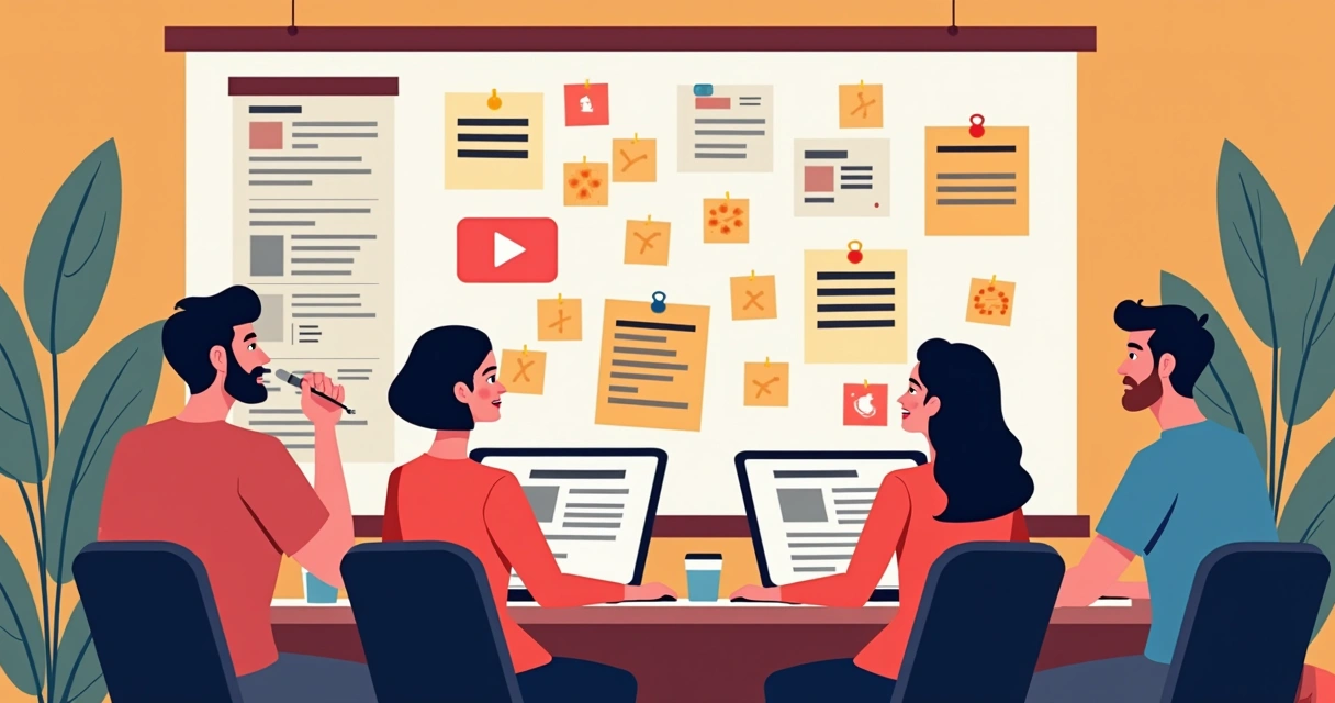 Equipe desenvolvendo conteúdo para atrair leads digitais 