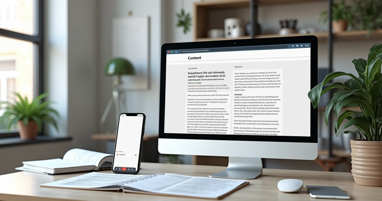 Representação de conteúdos em diversos formatos apresentados juntos. 