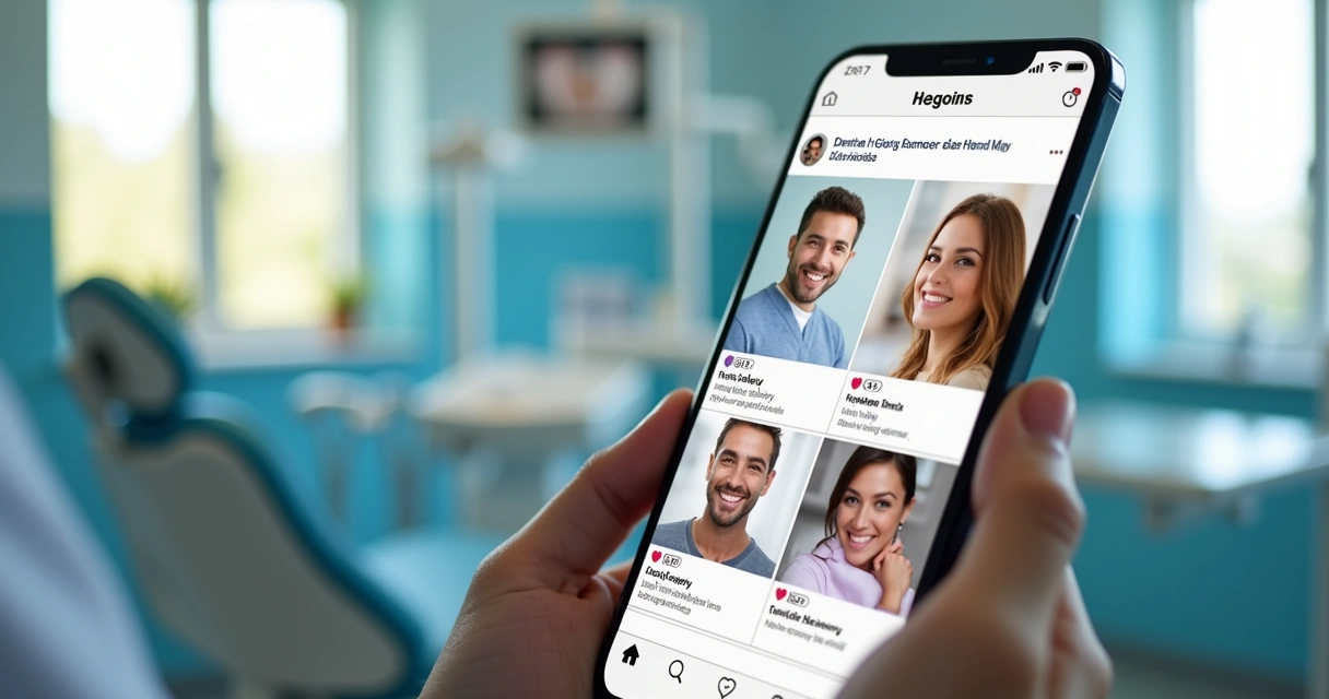 Conteúdo sobre saúde bucal em redes sociais de dentista