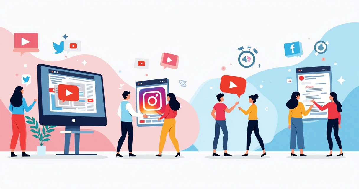 Evolução dos formatos de conteúdo entre YouTube, Instagram e Twitter