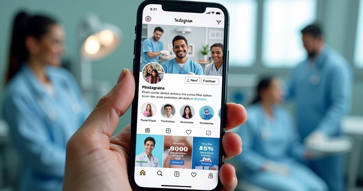 Vídeos e stories de dentista em perfil de Instagram para clínica.