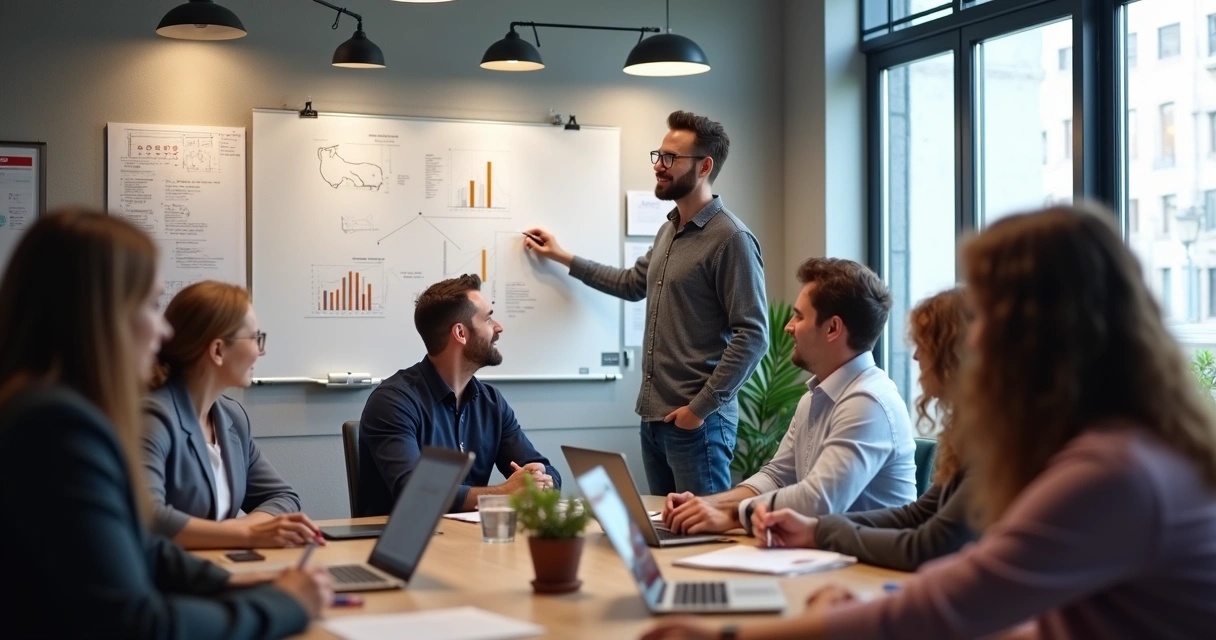 Angel investors and founders at a startup learning workshop 