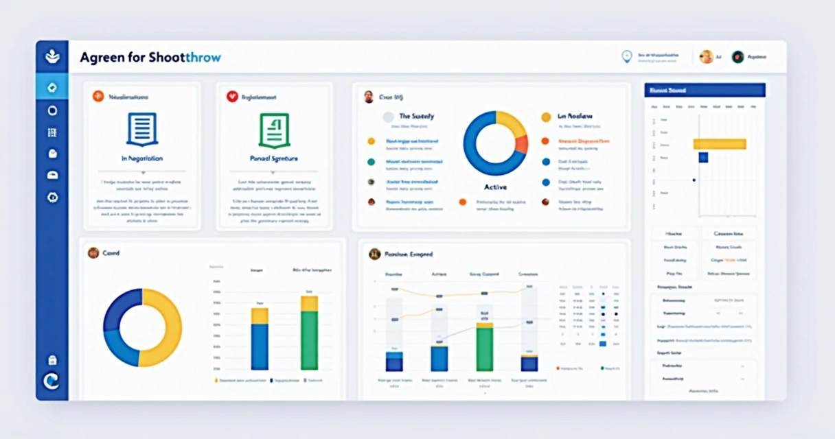 Modern dashboard showing contract status, renewals, and alerts 