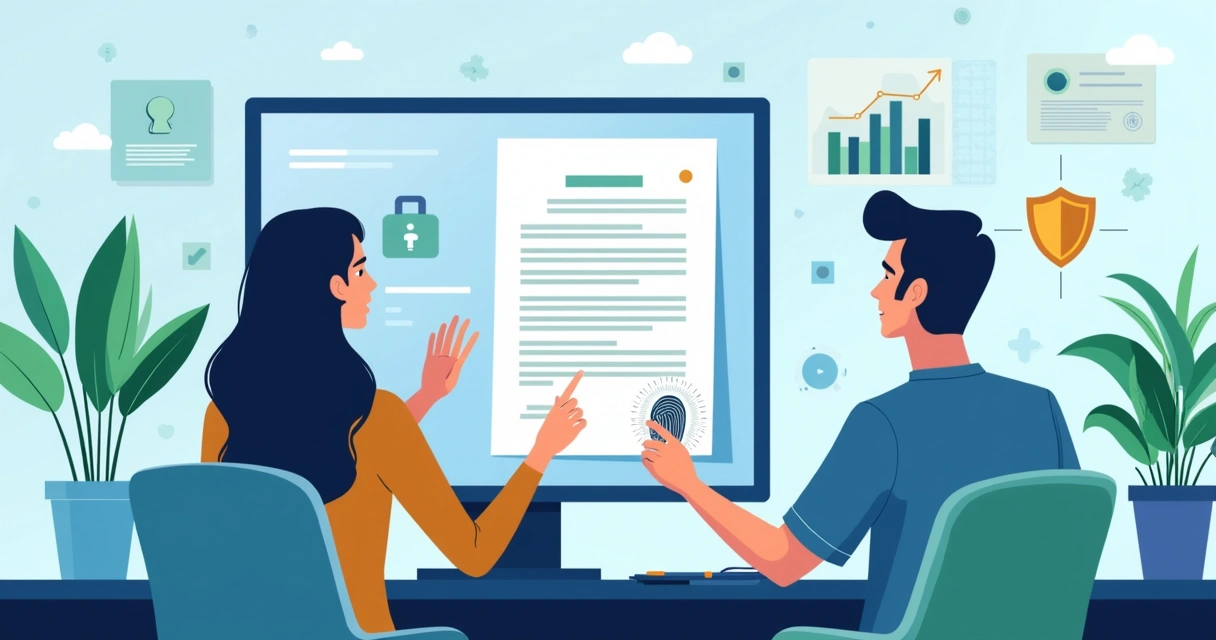 AI system analyzing signed contract for risks and opportunities 