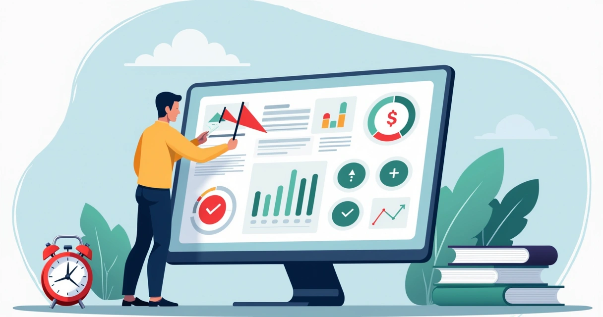 Business dashboard showing contract risk monitoring