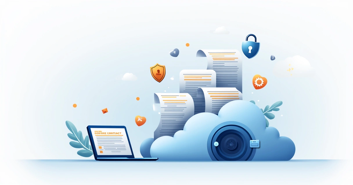 Digital contract documents stored in cloud archive 