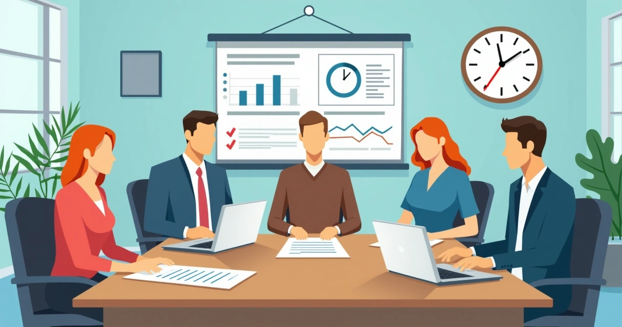 Business team meeting about contract expiration and renewal