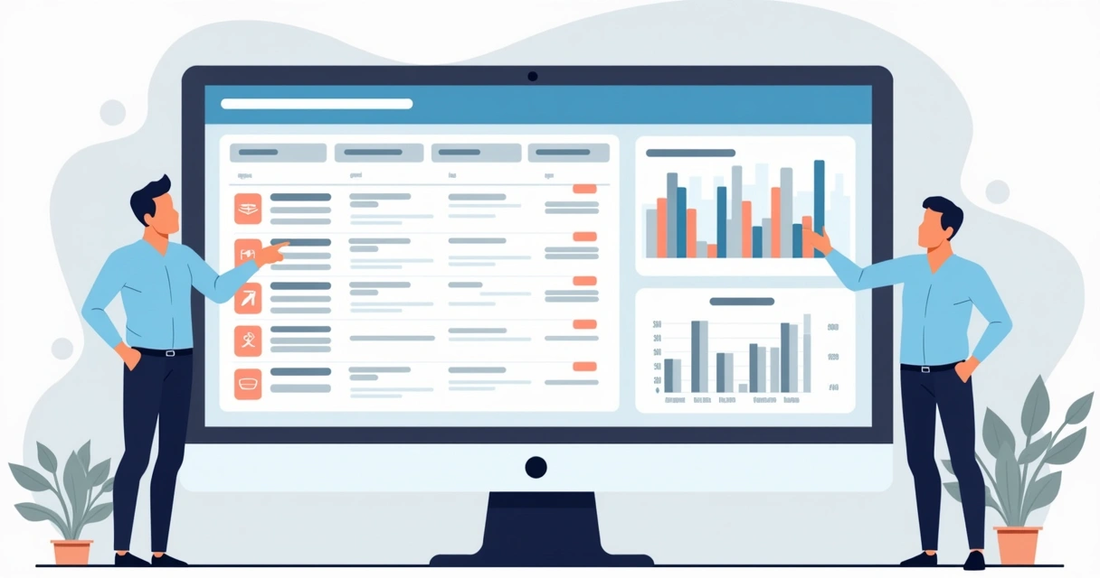 Digital dashboard displaying contract tracking status, reminders, and analytics 