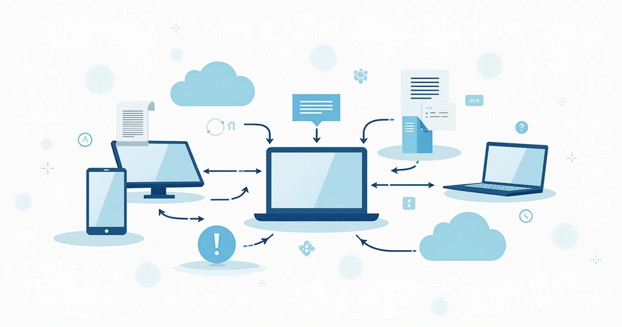 Automated contract workflow with documents moving between computers and mobile devices