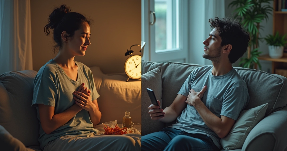 Duas figuras contrastando cuidado e permissividade. 