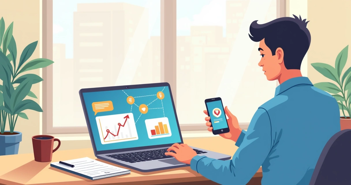 Pessoa contratando seguro de vida por plataforma digital flexível 