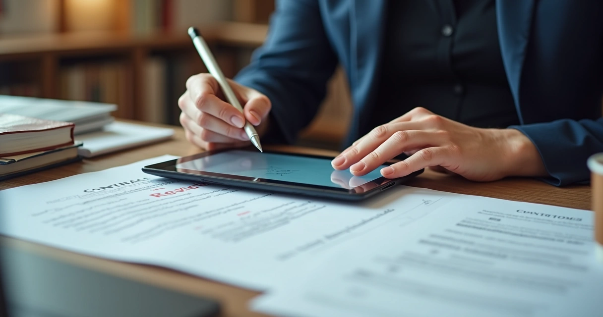 Assinatura eletrônica de contrato legal por equipe jurídica 