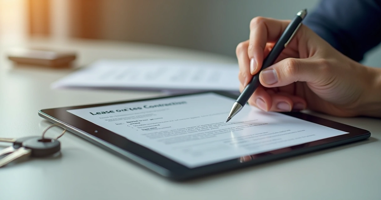 Assinatura eletrônica em contrato digital de aluguel 