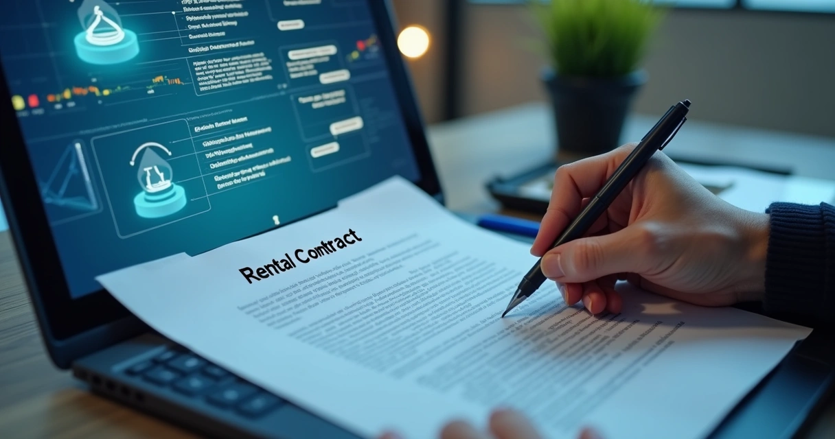 Exemplo de tela de assinatura eletrônica em contrato digital para locação 