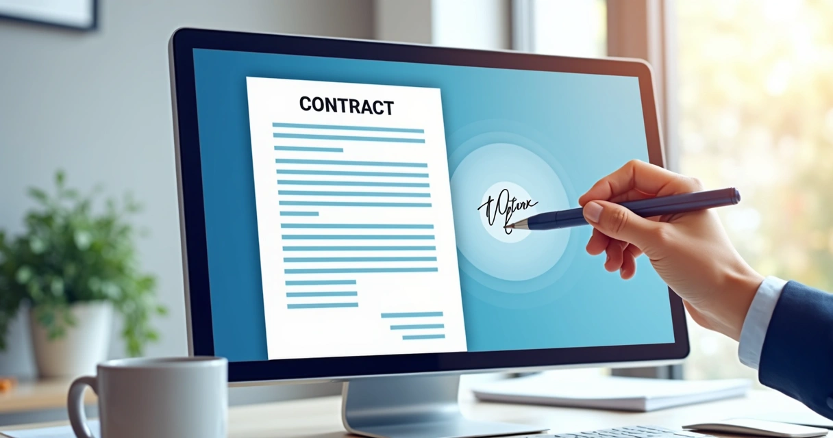 Contrato digital preenchido e assinado online 