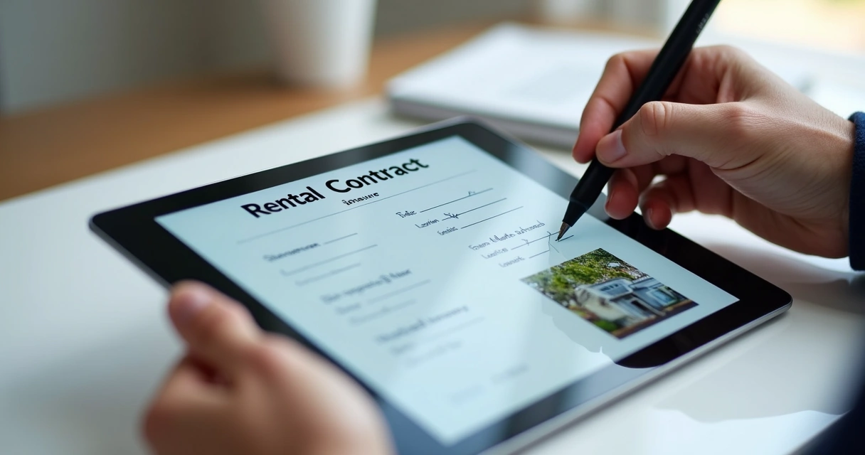 Assinatura eletrônica de contrato de aluguel 