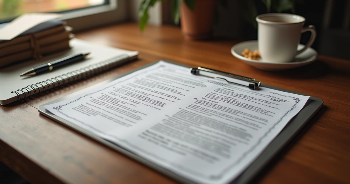 Contrato de locação temporária aberto em tablet com assinatura digital, ao lado de chaves e caneta sobre mesa de madeira 