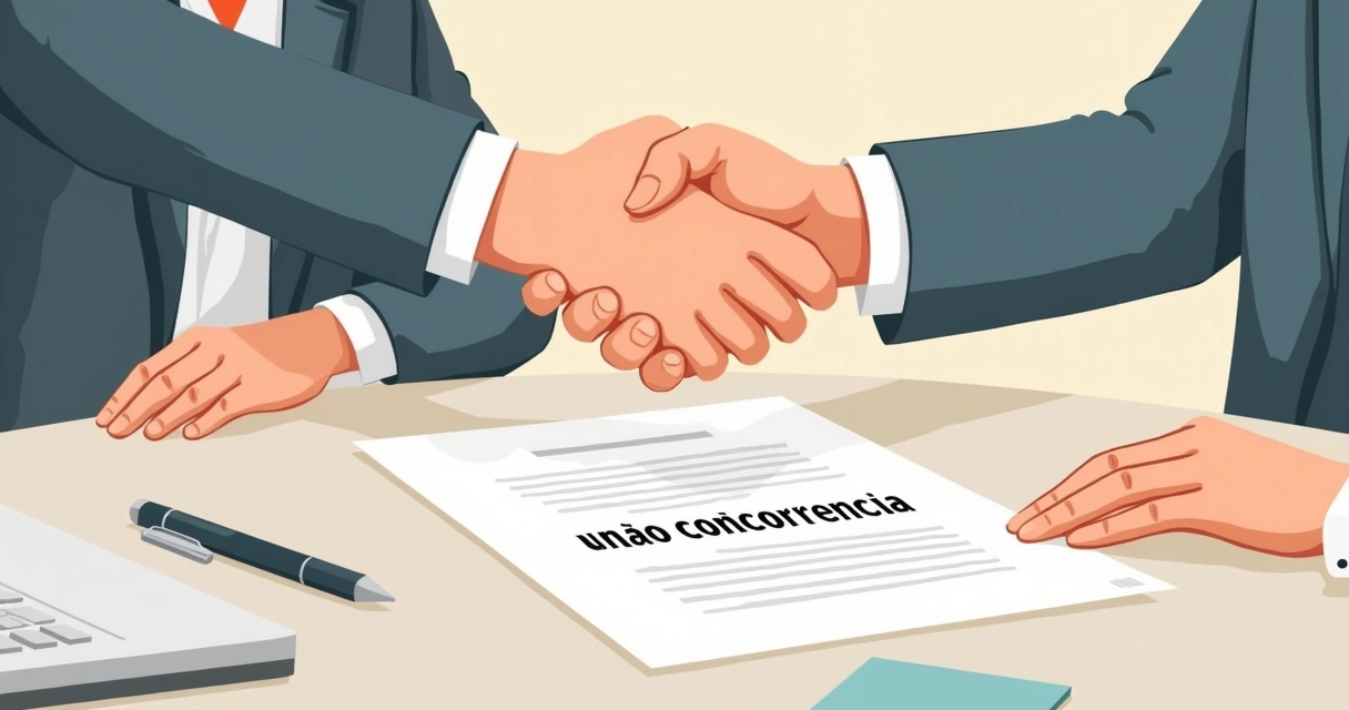 Duas pessoas apertando as mãos sobre um contrato 