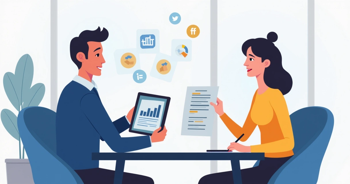 Assinatura de contrato digital em mesa moderna 