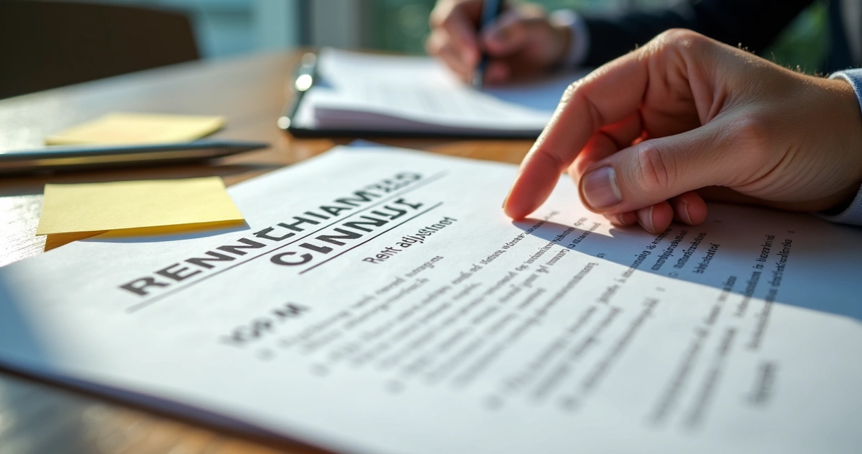 Cláusula de reajuste em contrato impresso com destaque para índices IGP-M e IPCA. 