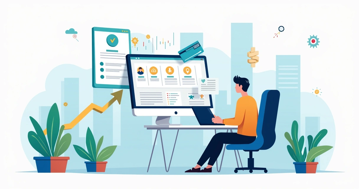 Profissional de marketing apresenta plano de manutenção de sites recorrente a cliente em contrato digital 