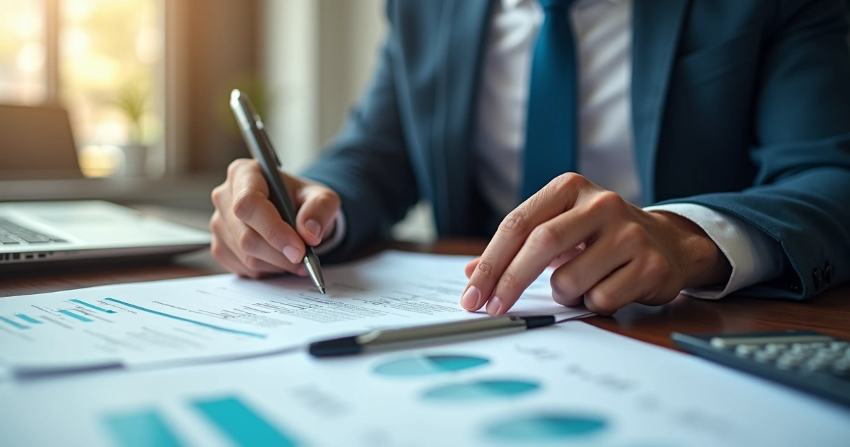 Contrato de prestação de serviços contábeis sendo analisado por empresário