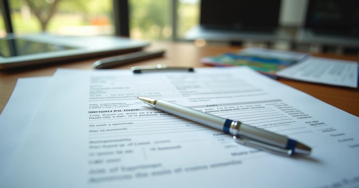 Mesa com contrato social, RG, CPF e comprovantes para abrir empresa 