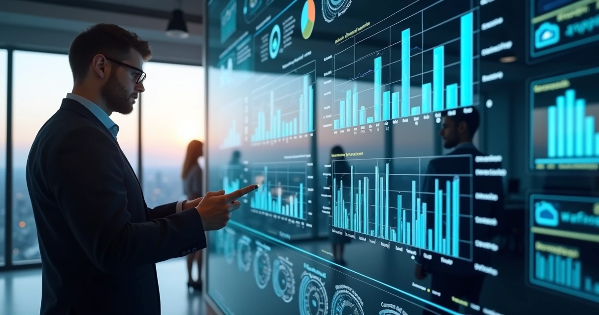 Painel de indicadores de TI em contrato empresarial 