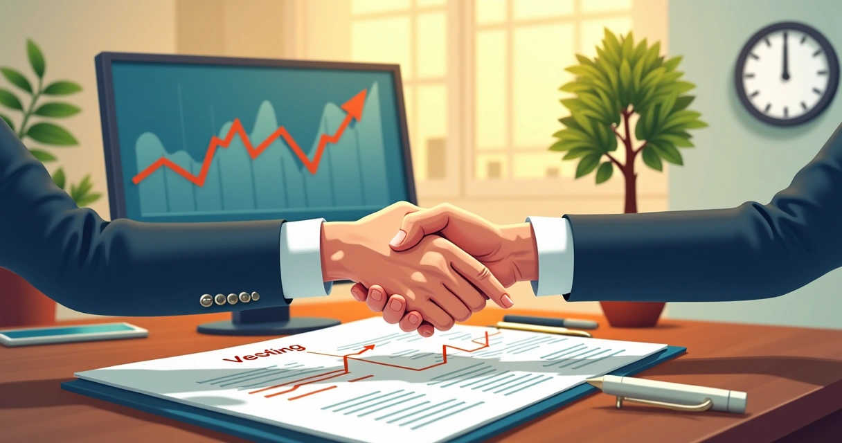 Exemplo prático de contrato de vesting com cronograma e metas 