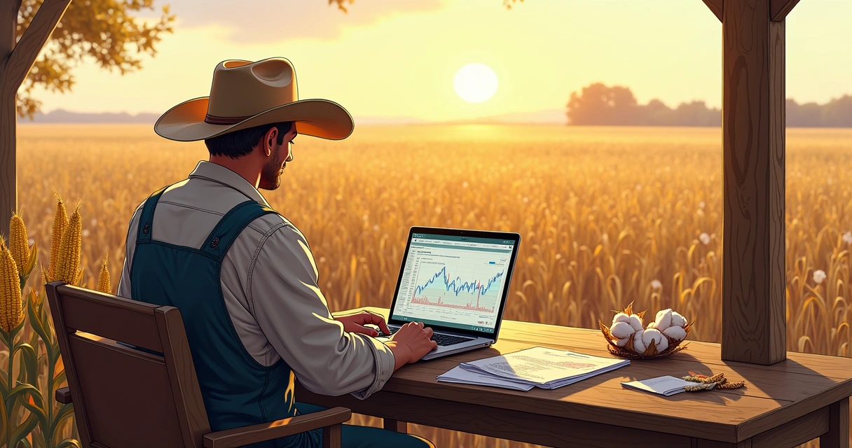 Contratos futuros agrícolas e gráficos de preços em destaque 