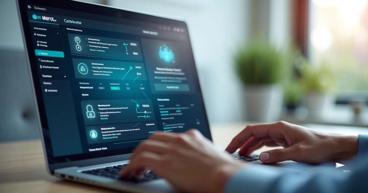 Tela de controle de acesso em aplicativo corporativo 