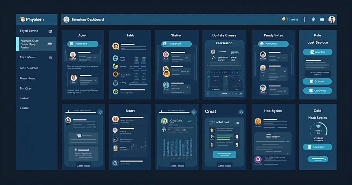Painel mostrando controle de acesso por níveis 