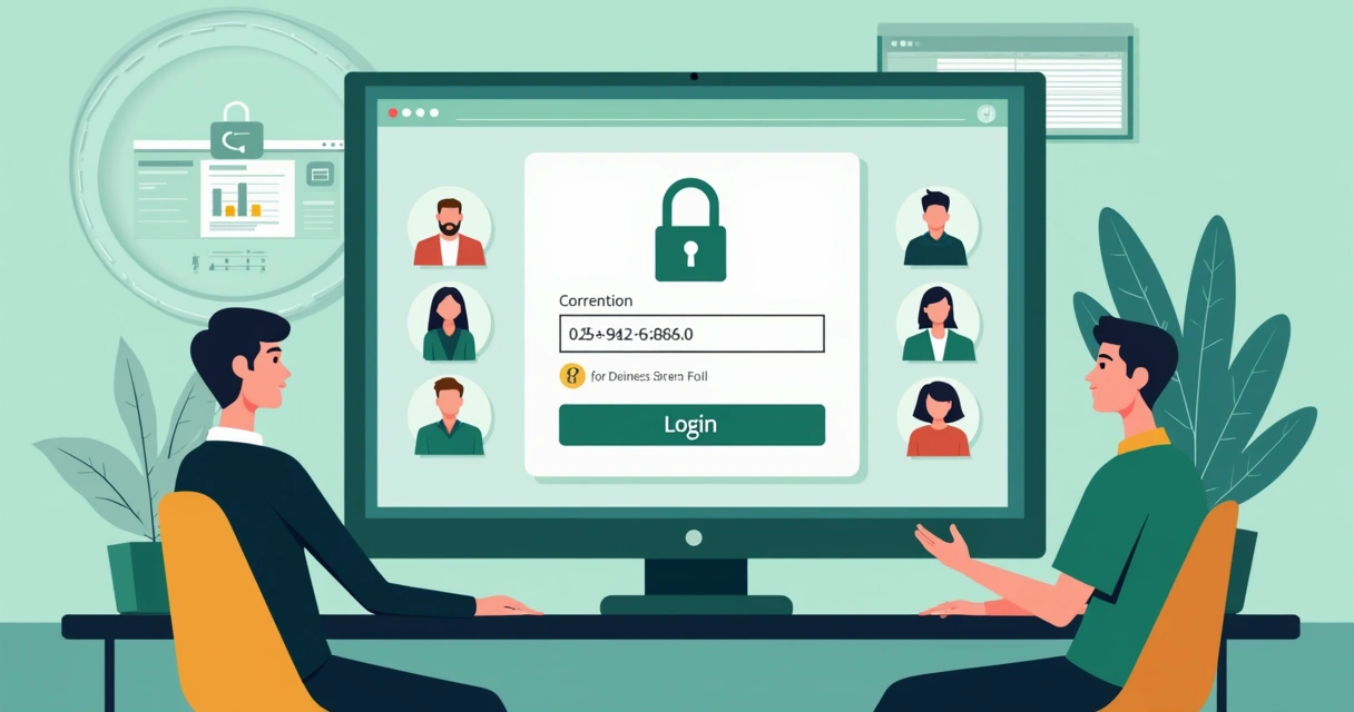 Login individual protegido em painel de atendimento 