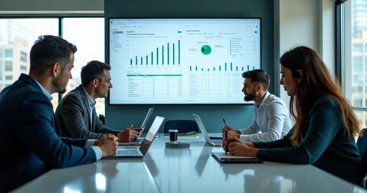 Equipe analisando fluxo de leads em CRM na tela 