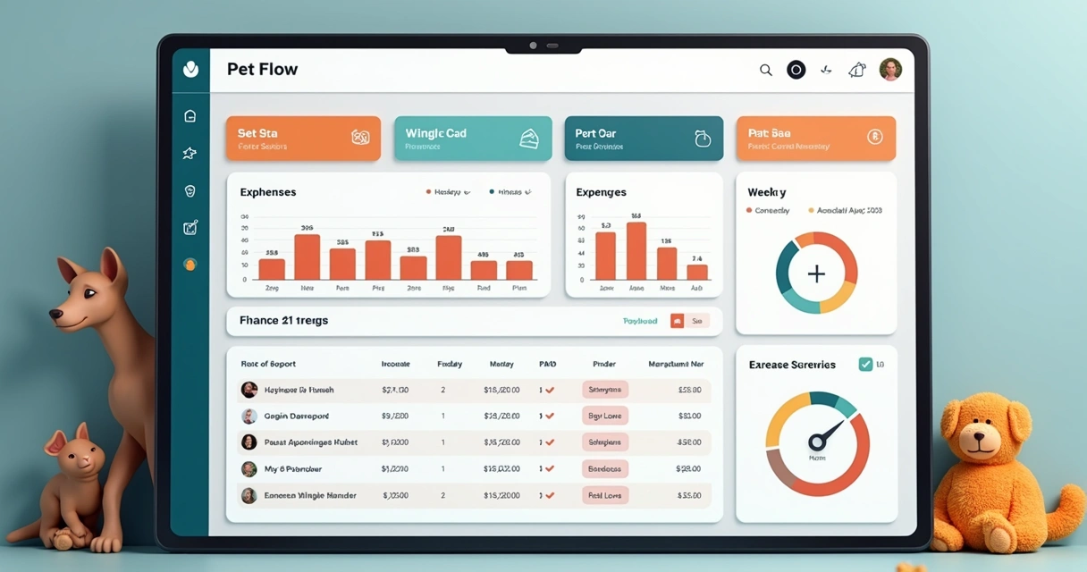 Tela com controle de caixa digital para petshop 