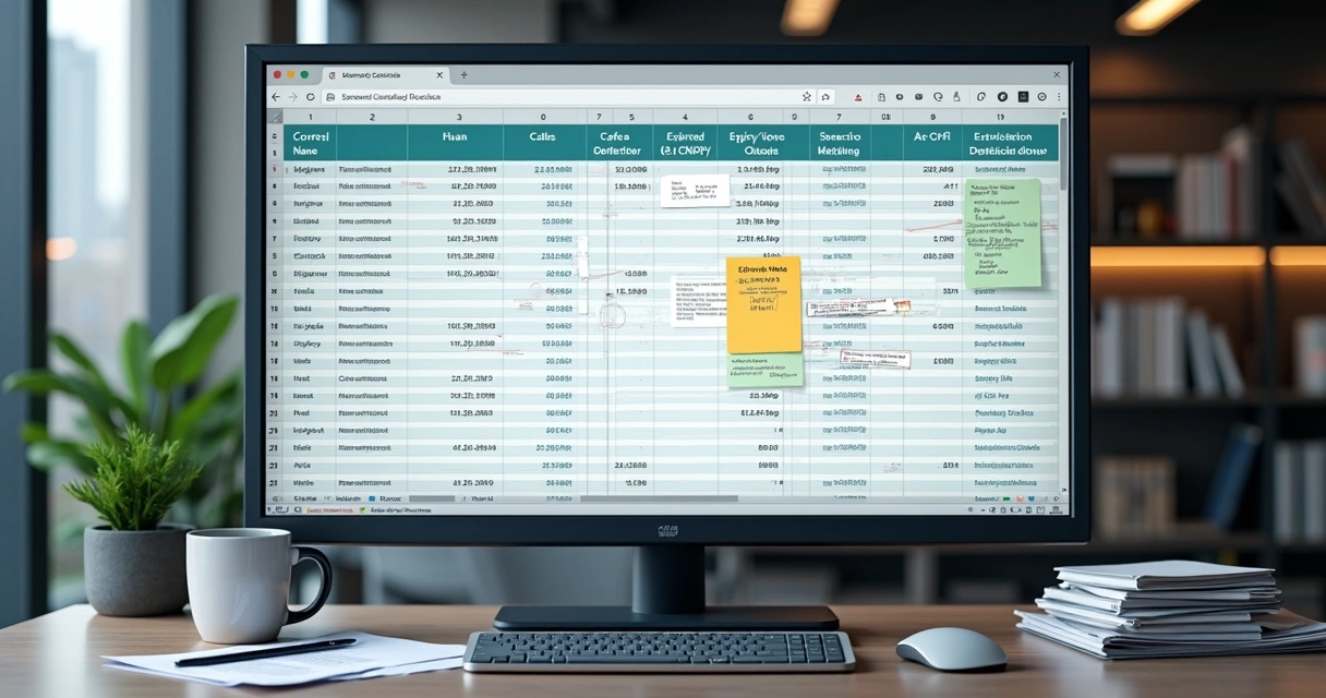 Planilha digital aberta com controle de certificados digitais 