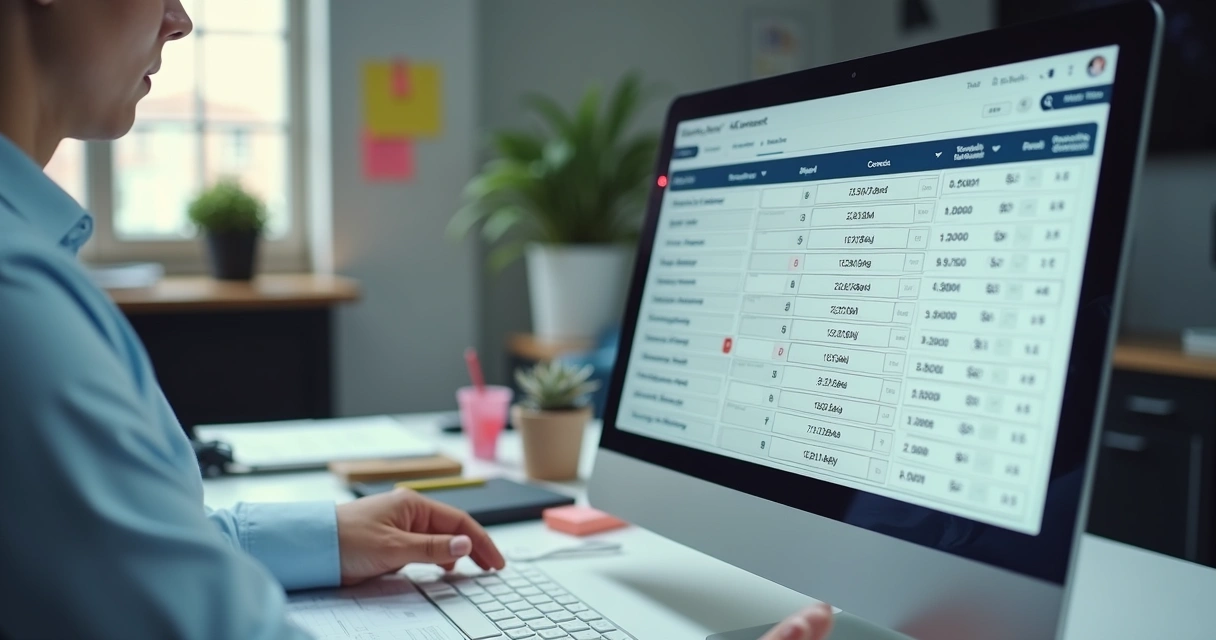 Tela de computador mostrando lista de contratos PJ com datas de vencimento 