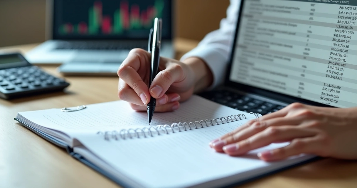 Planilha financeira organizada por um trader de day trade 