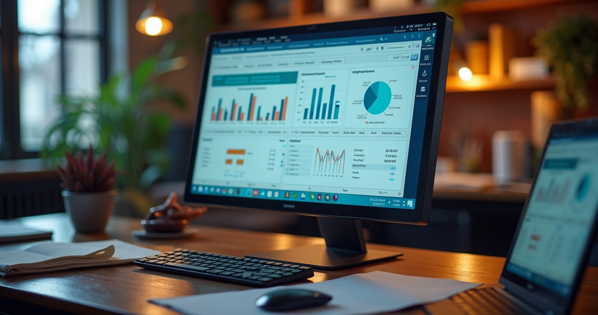 Tela com dados de estoque em loja pequena