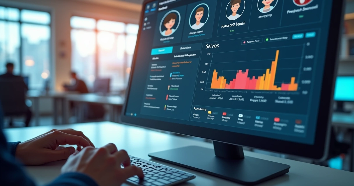 Tela com diferentes níveis de acesso configurados em um sistema de gestão 