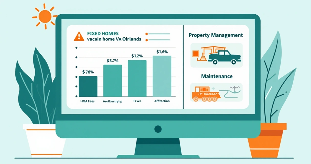 Digital chart detailing expense categories in a vacation home 