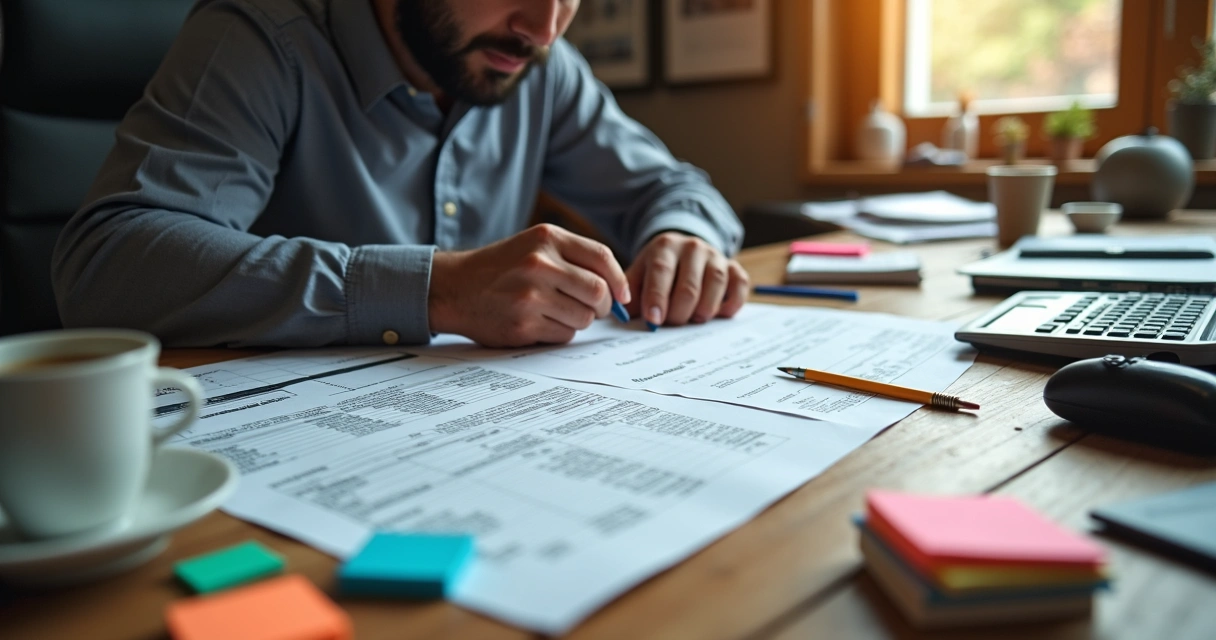 Empreendedor analisando despesas empresariais 