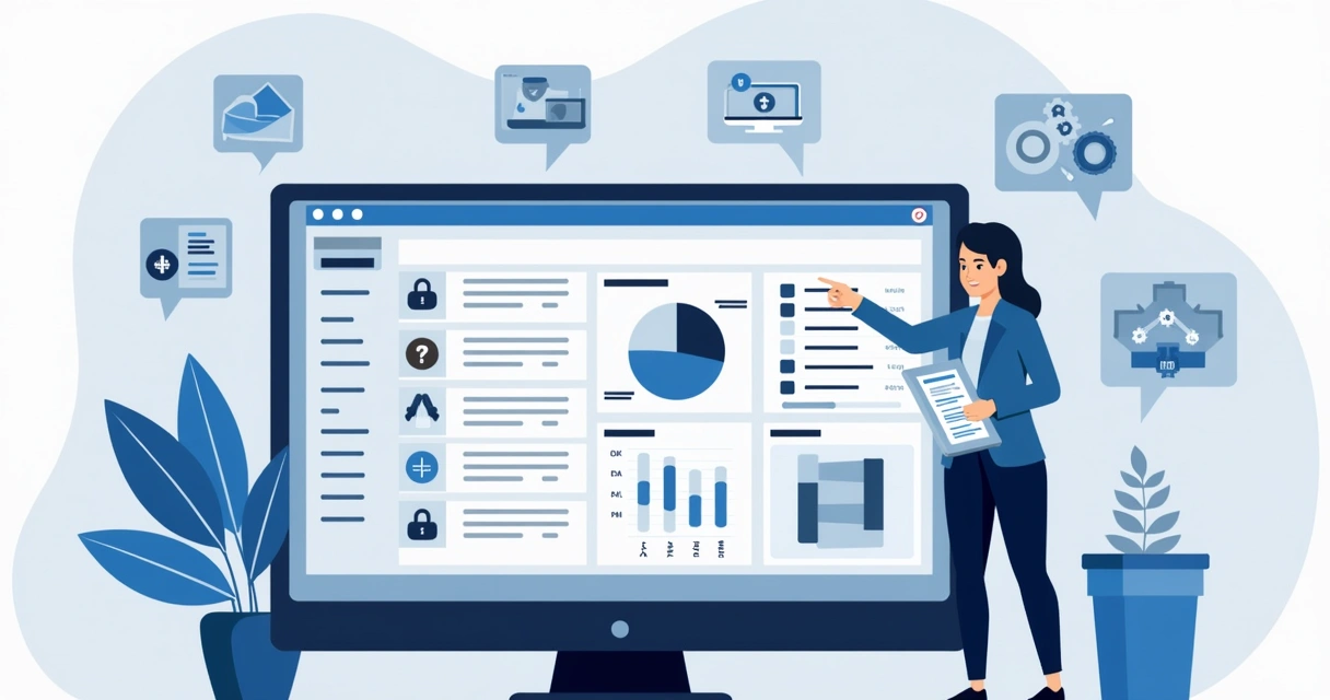 Tela de software de gestão mostrando controle de resíduos eletrônicos