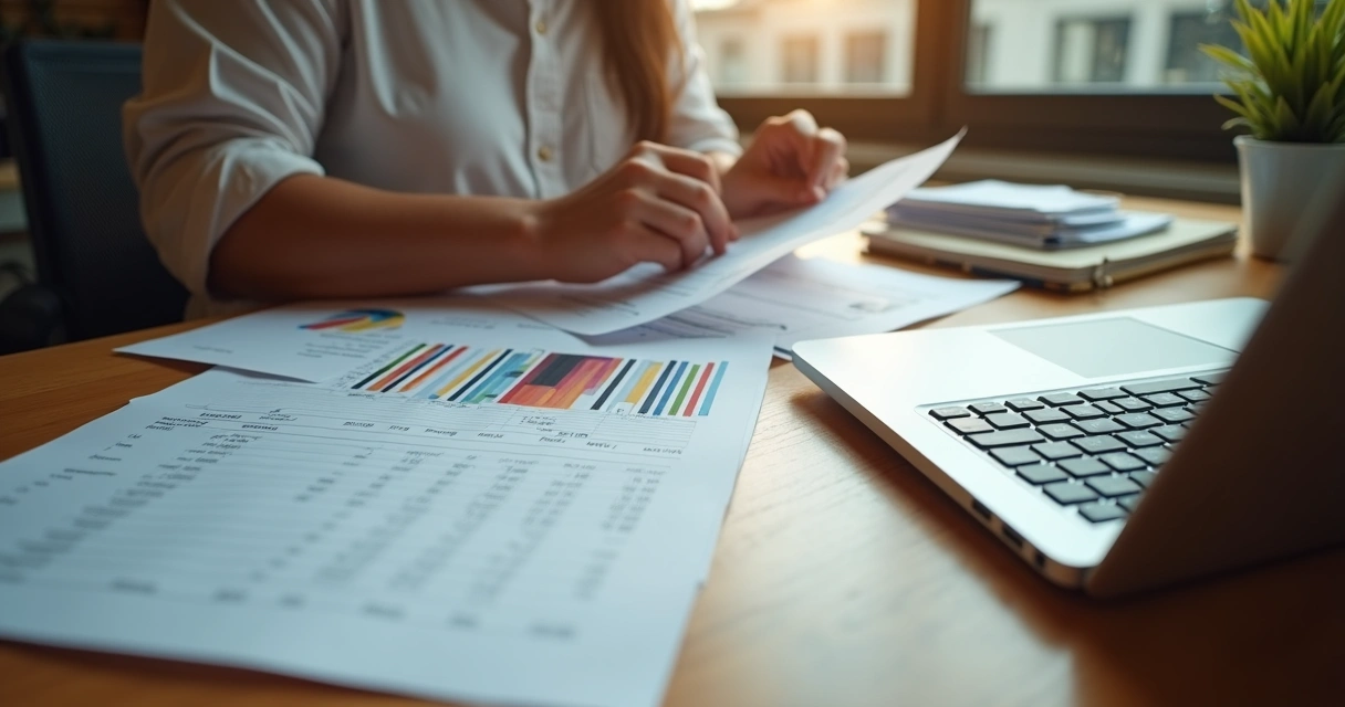 Empreendedor organizando documentos e notas fiscais do MEI