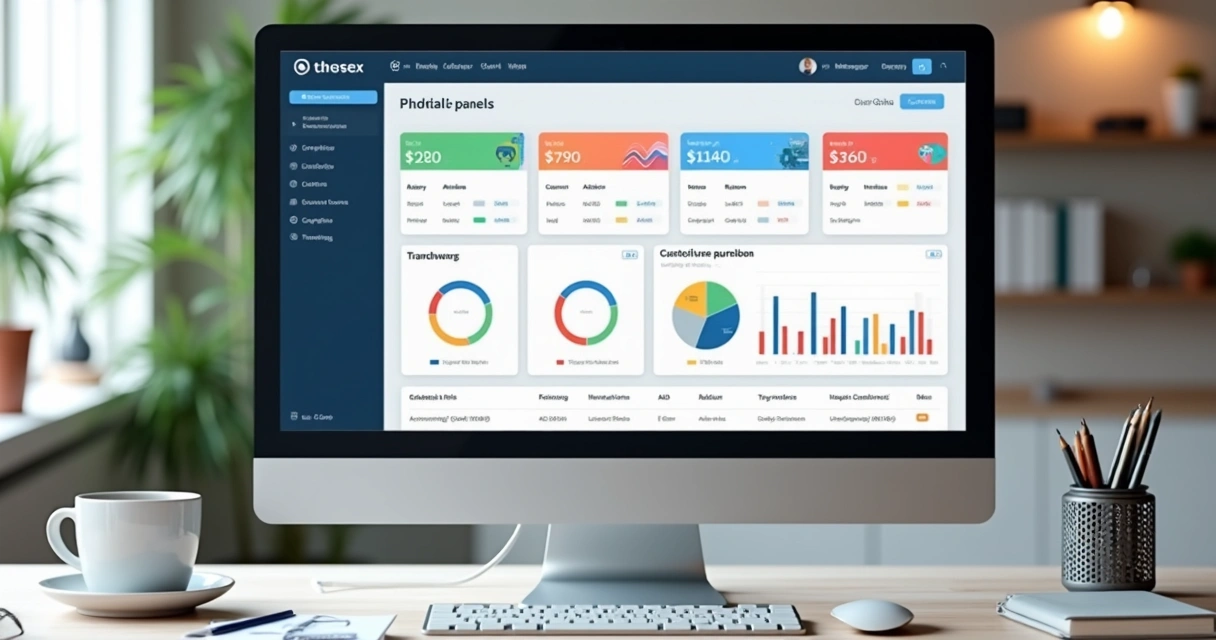 Plataforma online mostrando painel de documentos fiscais centralizados. 